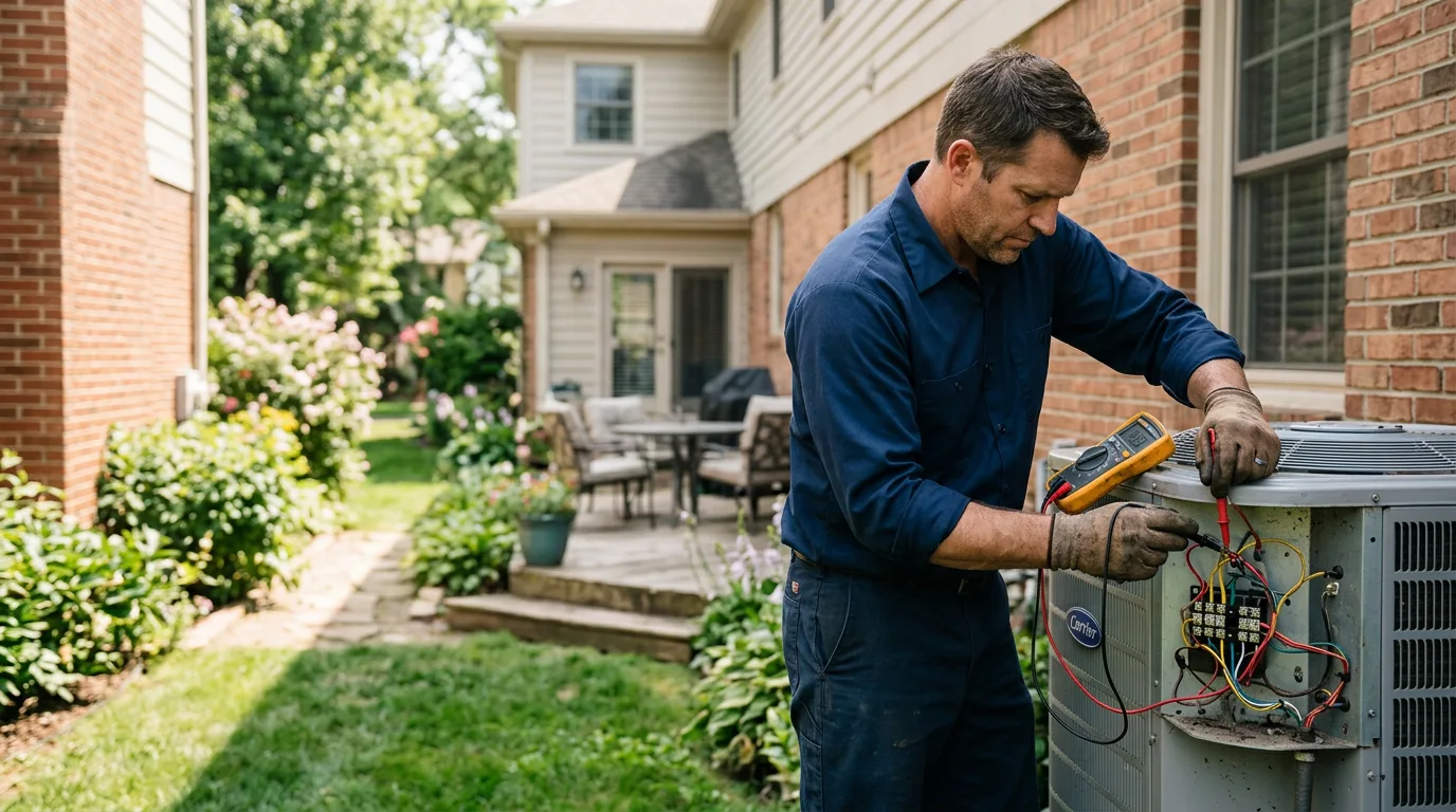 HVAC technician working near Lidgerwood, ND